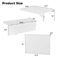 thumbnail image 2 of Gymax Table de Cuisine Pliante à Abattants, Table de Salle à Manger Murale, Bureau, Gain de Place, Blanc, 2 of 10