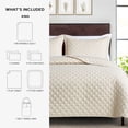thumbnail image 3 of Mainstays All in One Lightweight Quilt Set and Sheet Set -7 Piece, King, Beige, 3 of 14