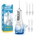 thumbnail image 1 of GENKENT Hydropulseur pour Dents, Hydropulseur Dentaire Sans Fil 3 Modes 5 Embouts Rechargeable, Blanc, 1 of 8