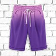 thumbnail image 2 of Plebaso Men's Stylish Shorts Gradient Color Summer Beach Shorts Drawstring Casual Knee Length Shorts, 2 of 3