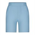 thumbnail image 4 of jovati Shorts Grande Taille pour Femmes Shorts en Sergé Extensible pour Femmes Grande Taille Taille Fine à Enfiler Coupe Régulière Shorts de Randonnée Été Décontractés avec Poches Shorts Grande Taille pour Femmes Shorts pour Femmes Grande Taille, 4 of 9