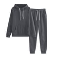 thumbnail image 1 of Kcodviy Women's Solid Color Fleece Rompers for Wedding Occasions Solid Color with Hat Mike Pants Women Sports Suit Women, 1 of 8