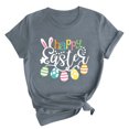 thumbnail image 2 of RKSTN Hauts pour Femmes 2024 Été Décontracté Ample Grande Taille Imprimé Graphique Lapin de Pâques Blouse Mode Col Rond Manches Courtes T-shirt, 2 of 4