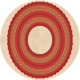 thumbnail image 1 of Ahgly Company Tapis Rond Lavable en Machine Intérieur Transitionnel Néon Rouge, 7 Pieds Rond, 1 of 7