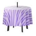 thumbnail image 1 of Vargottam Nappe d'Intérieur/extérieur 58 pouces avec trou de parapluie et Nappe imperméable à glissièreCouvre-tables pour table d'arrière-cour - Lavande, 1 of 7