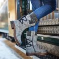 thumbnail image 3 of Women's Winter Warm Back Lace Up Snow Boots with Thick Heel Vintage Style Design, 3 of 6