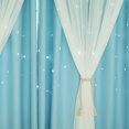 thumbnail image 4 of Home Living Room Bedroom Window Gauze Curtain Sunlight Blocking Drape Dual Layers Window Curtain, 4 of 6