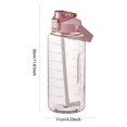 thumbnail image 4 of (2-Pack) Rinsvye Sports Water Cup Large Small Glass Drinking Cups Capacity Heat Plastic Cup with Straw Cup Network Red Fitness Oversized Kettle Will Carry The Time Mark Suitable for Fitness Gym and, 4 of 9