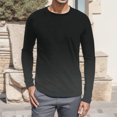 thumbnail image 2 of WEAIXIMIUNG Noël Homme Automne Hiver Décontracté Brossé Col Rond Manches Longues Chemise de Base Haut Blouse, 2 of 4