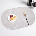 thumbnail image 1 of Vaidha Napperons Ovales en Tissu à Grain de Cuir, Résistants à l'Huile, Style Western, Tapis Isolants Thermiques, Tapis pour la Maison, 1 of 6