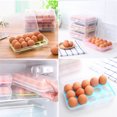 thumbnail image 4 of 15 Grids Egg Storage Holder Box Plastic Case Food Kitchen Refrigerator Organizers Container Kitchen Tool[White], 4 of 5