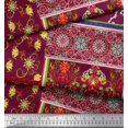 thumbnail image 2 of Soimoi Rayon Fabric Floral & Damask Patchwork Print Sewing Fabric Yard 42 Inch Wide, 2 of 3