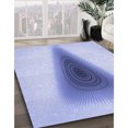 thumbnail image 3 of Ahgly Tapis d'Intérieur Lavable en Machine Carré Transitionnel Bleu Ciel, 8 Pieds Carré, 3 of 7