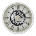 thumbnail image 2 of Monarch Specialties I 9033 - Clocks, 30" Round, Gear Mechanism, Large Oversized, Wall Clock, White, Transitional, 2 of 4
