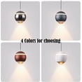 thumbnail image 4 of FSLiving Luminaire sur Rail de Type J avec Projecteur sur Rail DEL 7 W Concentré, Suspension Moderne, Hauteur Réglable, Forme de Globe, Éclairage d'Accent vers le Bas 3000K pour Plafond Incliné, Cadeaux, Personnalisable - 1 Lumière (Gris), 4 of 7