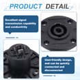 thumbnail image 3 of 5pcs 4 Pole Speaker Jack Twist Lock,2 Inch XLR Speaker Panel Mount,Black, 3 of 7