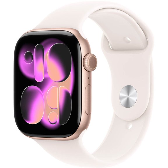 Remis à Neuf Apple Watch Gen 11 Series 11 42mm Aluminium Or Rose - Bracelet Sport Rose Pâle MEU04AM/A