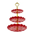 thumbnail image 1 of Lolmot Christmas Decorations for Living Room Multi-Layer Candy Plate Wedding Ktv Living Room Creative Fruit Plate Dry Fruit Plate Refreshment Plate Three-Layer Fruit Plate, 1 of 6