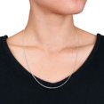 thumbnail image 2 of Collier Chaîne Singapour de Miabella en Platine, 2 of 3