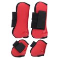 thumbnail image 2 of Horse Tendon Boots, Thicken PU Shell Protection Horse Boots Horse Leg Protectors Horse Tendon Shell Excellent  For Prevent Injury For Protect 's Legs Red L, 2 of 8