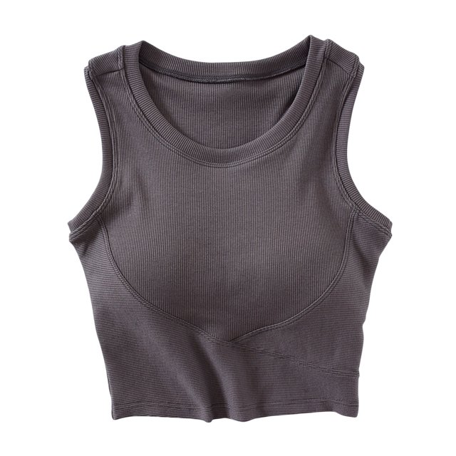 SwiftWear Womens U Back Sports Shaping Bras Padded High Neck Crop Workout Cotton Tank Tops