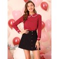 thumbnail image 2 of INSPIRE CHIC Blouse Douce à Manches Longues pour Femmes, Mignonne, à Volants, Col Peter Pan, 2 of 6