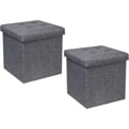 thumbnail image 1 of Storage Ottoman Toy Chest Folding Footrest Stool Seat .&#X.&#X.Linen Grey ( ), 1 of 7