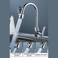 thumbnail image 4 of Pull-Down Kitchen Faucet with Three-Spray Modes, Extendable with Pressure Boost for Low Water Pressure, Anti-Splash Spray Head for Kitchen and Bathroom, 4 of 9