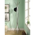 thumbnail image 2 of Monarch Specialties Coat Rack, Hall Tree, Free Standing, 3 Hooks, Entryway, 72"h, Bedroom, Metal, Grey, Contemporary, Modern, 2 of 2