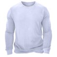 thumbnail image 1 of vdgthytj Plush Sweatshirt for Men Fall Comfy Warm Long Sleeve Crewneck Pullover Thick Padded Solid Color Tops, 1 of 7