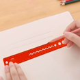 thumbnail image 2 of ZTTD 1 PCS Flexible Ruler Bendable Unbreakable Safe Soft Transparent Clear Shatterproof Clear Rulers Straight Flat Plastic Ruler for Home Office Adults (Type3-Red), 2 of 7