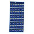 thumbnail image 2 of Classroom Pocket Chart Numbered Hanging Organizer for Home Cabinet Dormitory Blue 48 Pockets, 2 of 9