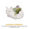 thumbnail image 4 of icolorfuled Ceramic Flowerpot White Fox Shape For Home Decorators Living Room 1Pc 5.1x3.7x2.8in, 4 of 7