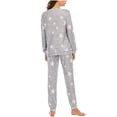 thumbnail image 4 of Teissuly Pyjama pour Femmes, Haut Décontracté à Manches Longues, Pantalon Ample Imprimé, Tenue d'Intérieur, Ensemble de Pyjama, 4 of 4