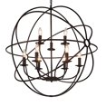 thumbnail image 2 of CWI Lighting Arza Lustre en Métal de Ferme de 9 Po en Brun, 2 of 2
