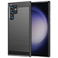 thumbnail image 1 of SuperShield Case for Samsung Galaxy S23 Ultra, Soft TPU Carbon Fiber Texture Anti-Scratch Shockproof Phone Case Ultra Slim Fit Hard Back Anti-Drop Rugged Protective Bumper Cover, 1 of 5