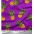 thumbnail image 1 of Soimoi Purple polyester Crepe Fabric Pine Fruits Decor Fabric Printed Yard 52 Inch Wide, 1 of 3