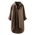 thumbnail image 1 of Women‘s Casual Linen Blouses Tops Long Sleeve Button Down Shirts, 1 of 6