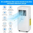 thumbnail image 2 of Ktaxon 5100 BTU (8000 BTU ASHRAE) Portable Air Conditioner & Dehumidifier Function Remote W/ Window Kit,White, 2 of 6