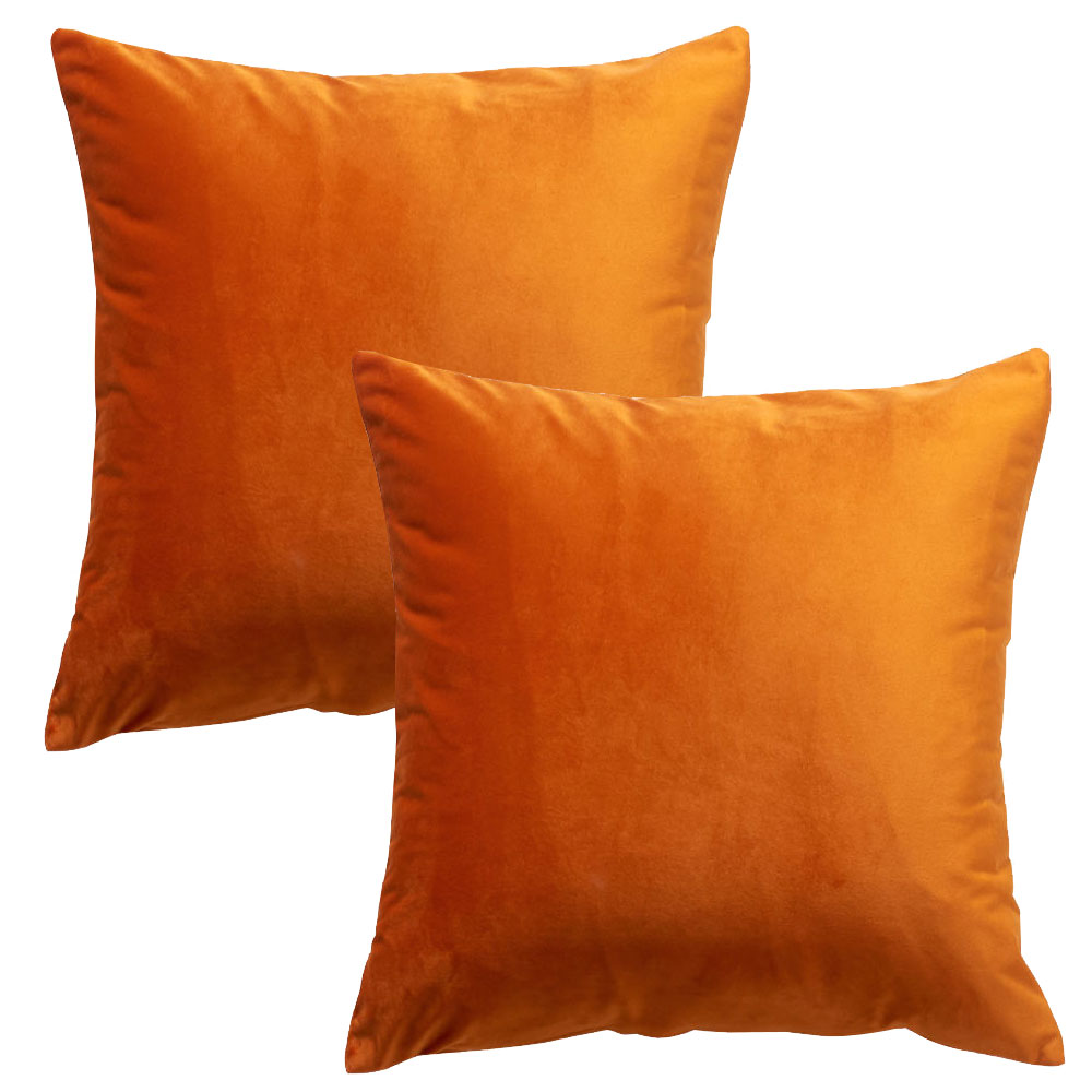 2 Pcs Housse de Coussin de Canapé simple Grand Carré Géométrique Couleur Unie Mélangée