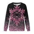thumbnail image 4 of Pisexur Chandail en Molleton de Noël pour Femmes Sans Capuche Imprimé Graphique Vacances Col Rond Chandail en Molleton Ample Surdimensionné Automne Mode Décontracté Chandail-Over Manches Longues pour Femmes, 4 of 4