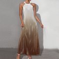thumbnail image 1 of Ovzne Robes d'Été pour Femmes Robe d'Été pour Femmes Printemps/été Dégradé Mode Aguichant Dos Nu Ligne A Longue Robe Robe d'Été Liquidation, 1 of 7