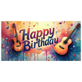 thumbnail image 2 of Musical Theme Happy Birthday Banner with Guitar and Notes Decorations Background Backdrop for Birthday Party Photography Props and Party Decor Supplies, 2 of 4