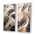 thumbnail image 3 of Designart "Desert Oasis Rivers among Eternal Dunes I" Desert Framed Wall Art Set Of 2 - Global White Framed Canvas Set For Living Room Decor, 3 of 6