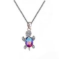 thumbnail image 1 of Openpig Collier Tortue Pierre de Naissance Bijoux pour Femmes Bleu Joli Traité, 1 of 1