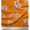 thumbnail image 1 of Soimoi Polyester Crepe Fabric Golden Retriever Dog Print Sewing Fabric Yard 42 Inch Wide, 1 of 3