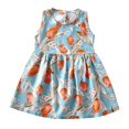 thumbnail image 2 of LOVZFMLL Girls' Summer Sleeveless Printed Round-Neck Embroidery Mesh Princess Bow Skirt, 2 of 3