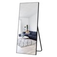 thumbnail image 1 of NeuType Pleine Longueur Miroir Plancher Rectangle Noir 65"x22", 1 of 9