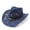 Navy_007, variant on Aocisk Western Cowboy Straw Hat for Women Men Summer Sun Shapeable Brim Hollow Design Beige One Size