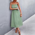 thumbnail image 4 of XZNGL Long Summer Dress for Women Summer Suspender Sling Dress Button Solid Casual Long Dress Casual Summer Dress for Women Long Dress for Women Summer Casual Dress for Women Summer, 4 of 7